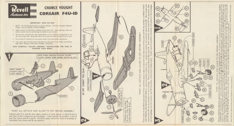 Revell H-625 F4U-1D Corsair, Revell (G.B.) Ltd, 1963